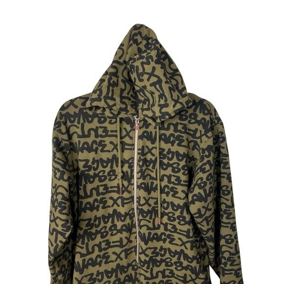 Savage X Fenty by Rihanna Logo Print Zip Front Hooded Onesie Jumpsuit Size Small - Picture 6 of 10